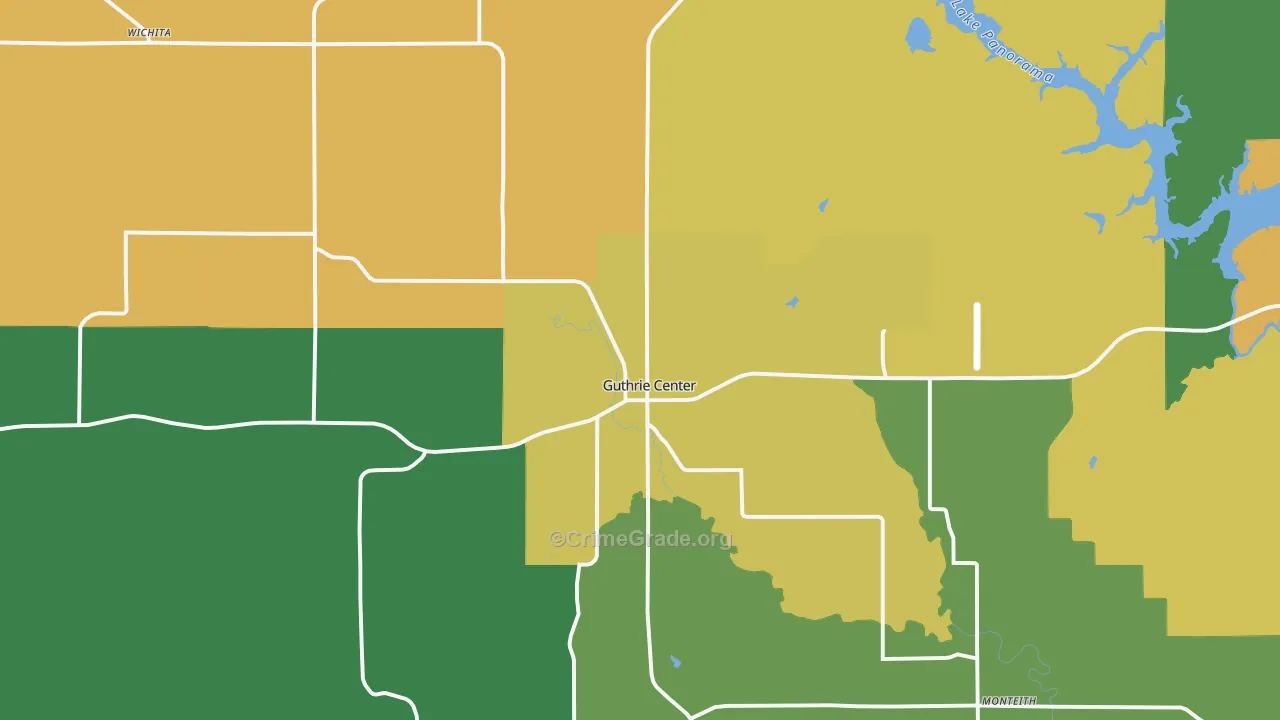 Guthrie Center, IA Map of Vandalism Rates