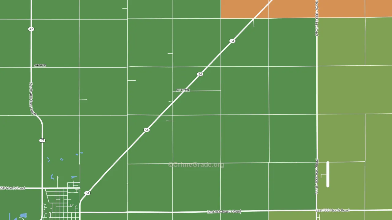 Guthrie, IL Map of Vandalism Rates