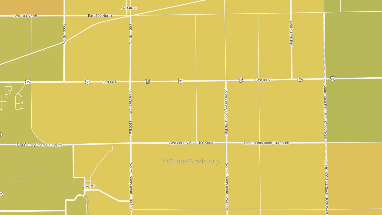 Guy, IN Map of Vandalism Rates