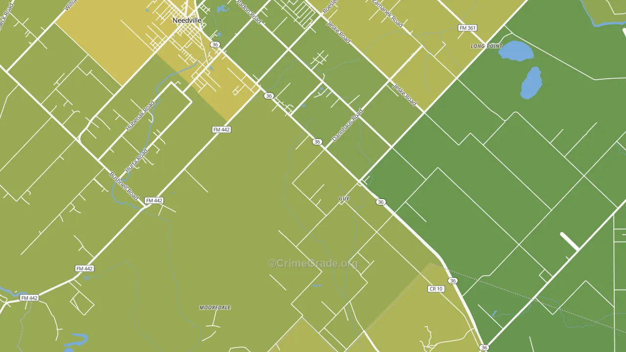 Guy, TX Map of Vandalism Rates