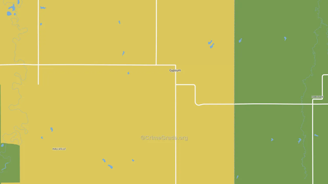 Gypsum, KS Map of Vandalism Rates