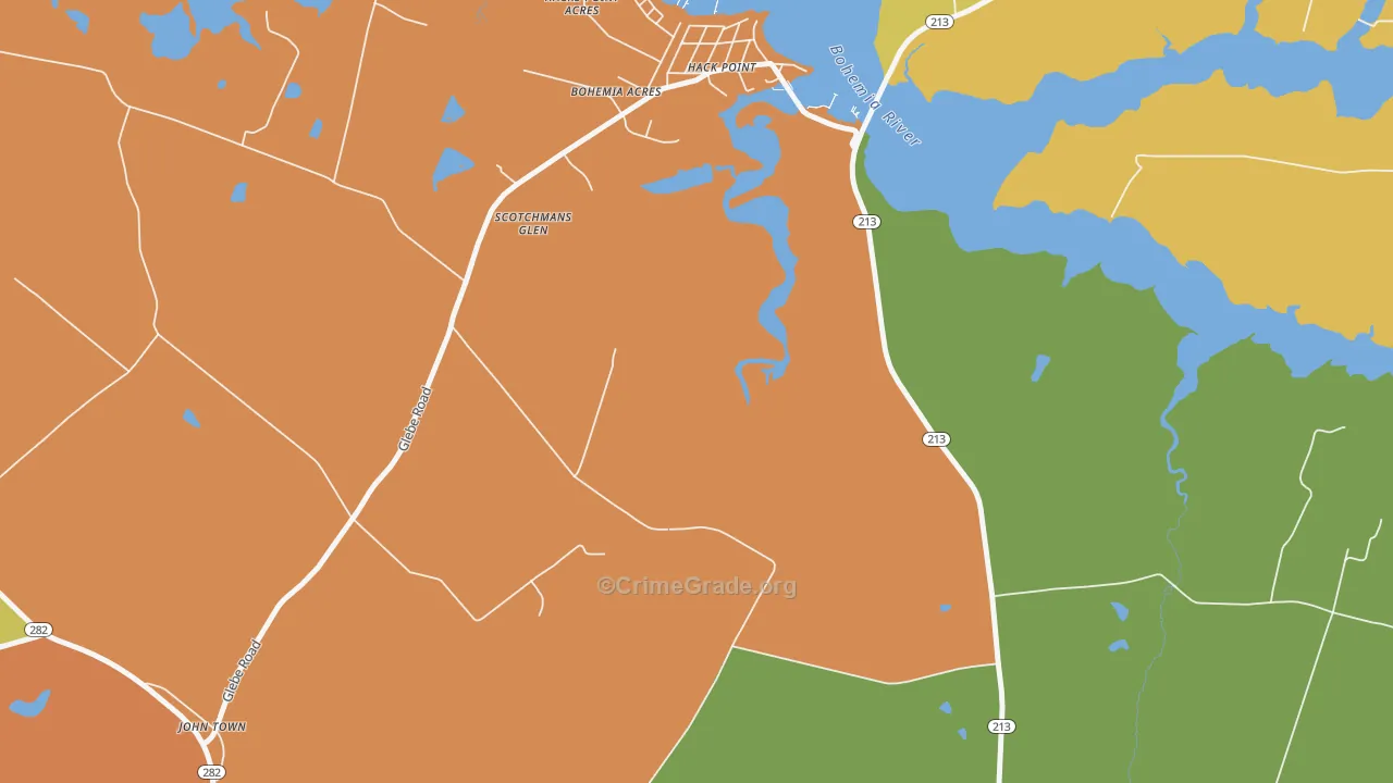 Hack Point, MD Map of Vandalism Rates