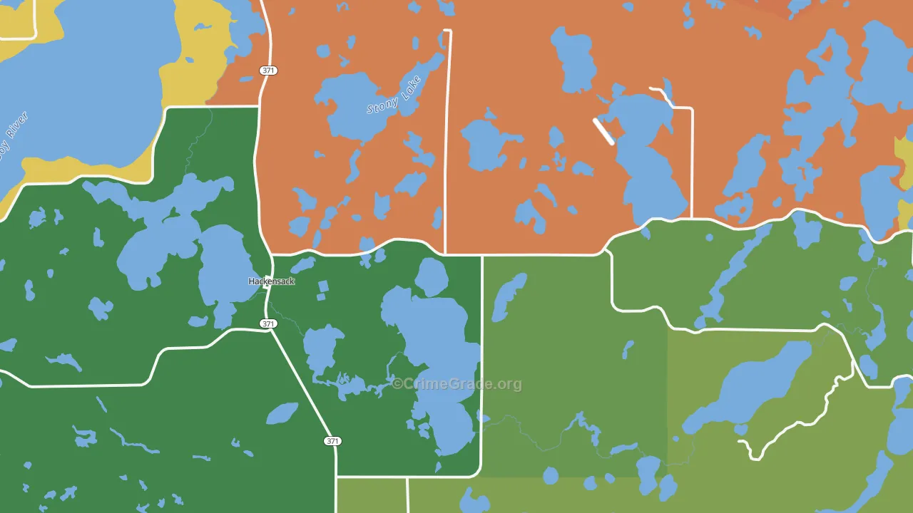 Hackensack, MN Map of Vandalism Rates