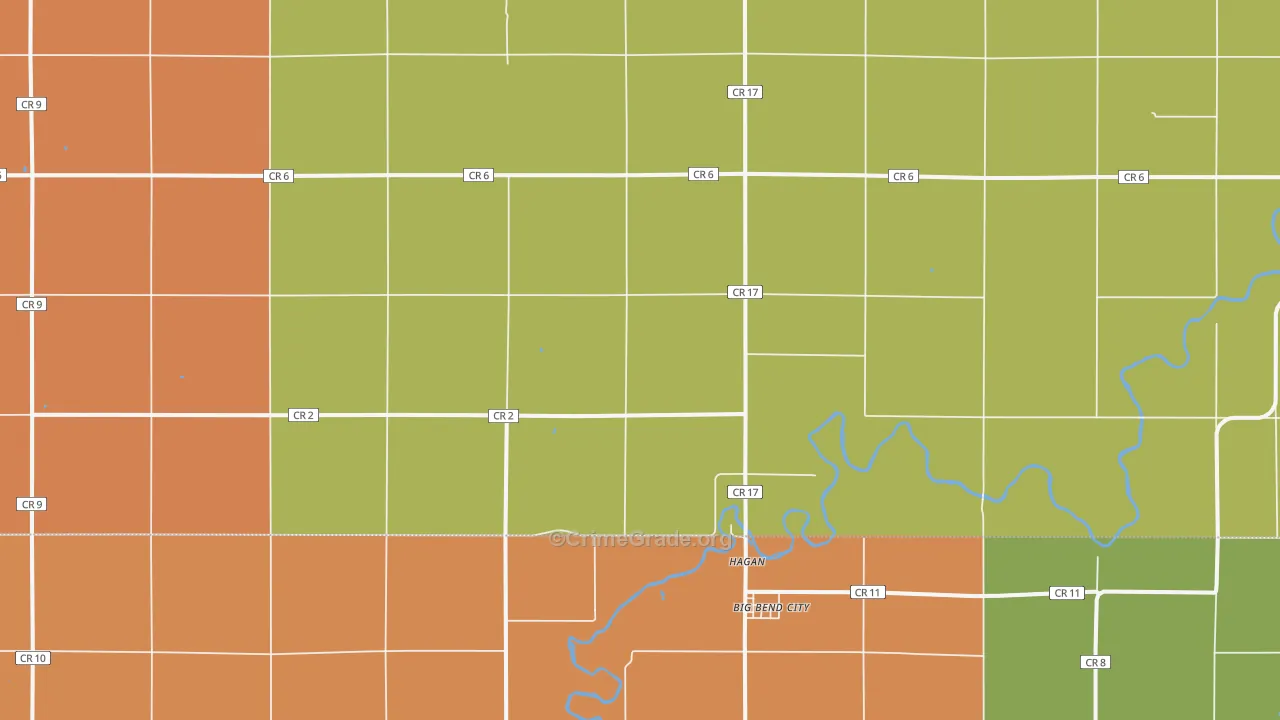 Hagan, MN Map of Vandalism Rates