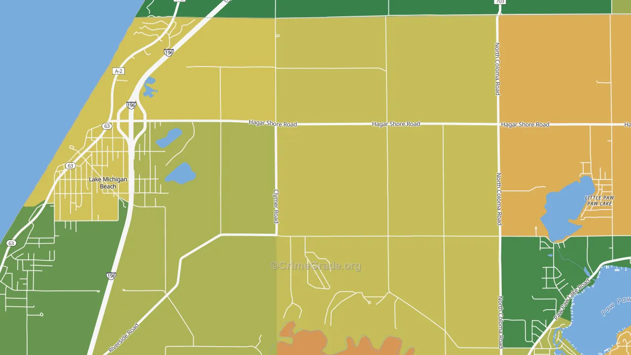 Hagar Shores, MI Map of Vandalism Rates