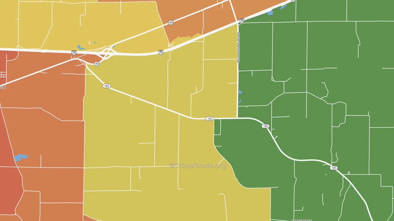 Hagarstown, IL Map of Vandalism Rates