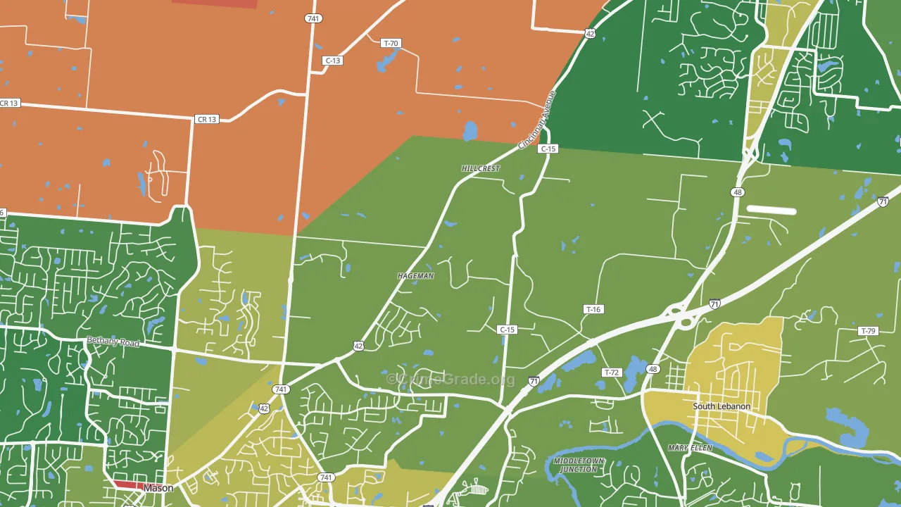 Hageman, OH Map of Vandalism Rates