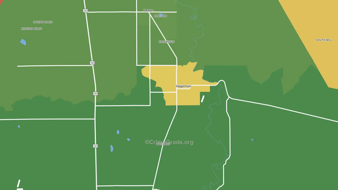 Hagerman, NM Map of Vandalism Rates