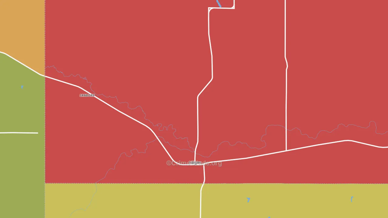 Haigler, NE Map of Vandalism Rates