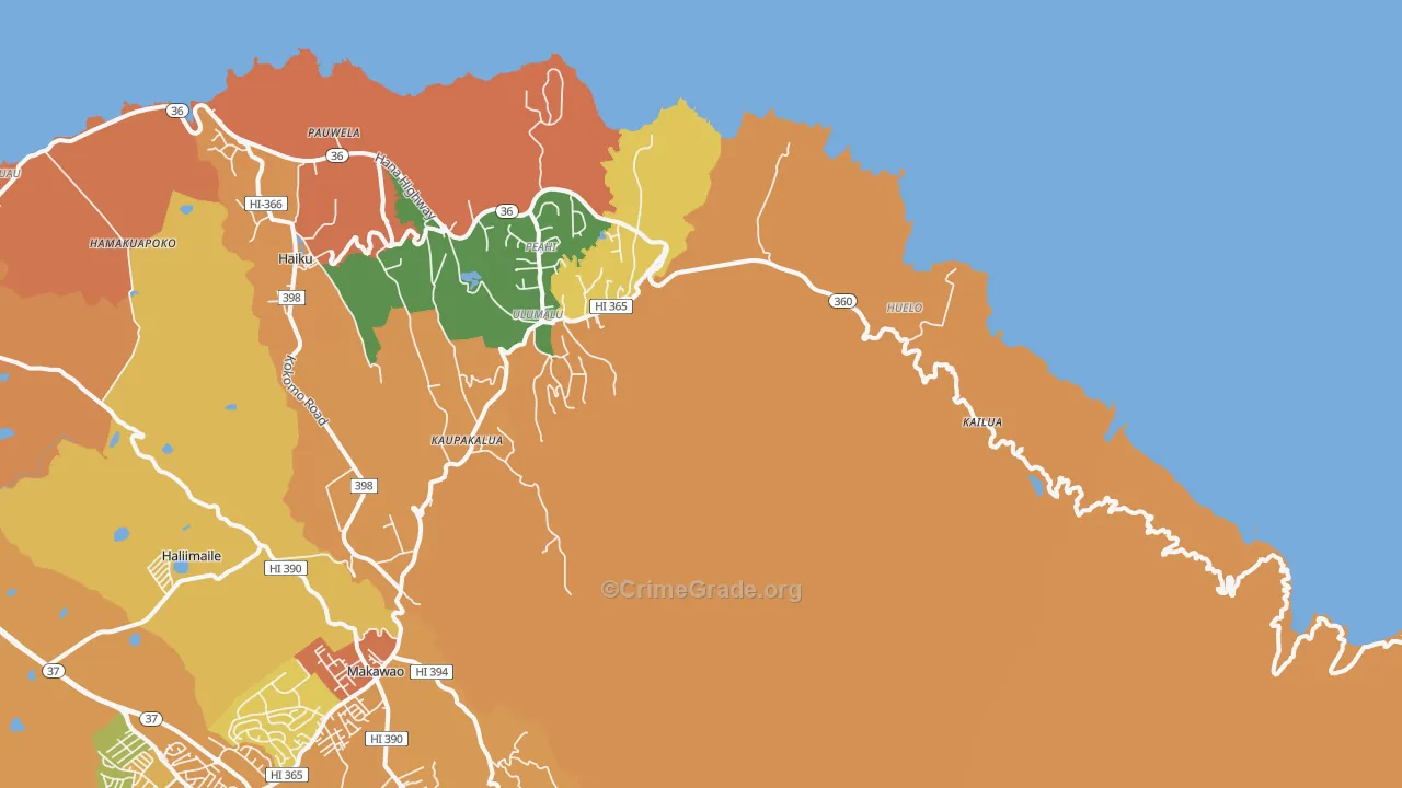 Haiku, HI Map of Vandalism Rates