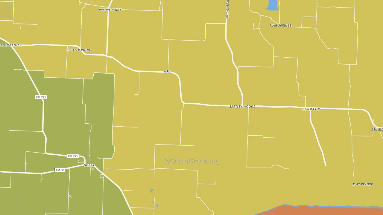 Hail, TX Map of Vandalism Rates