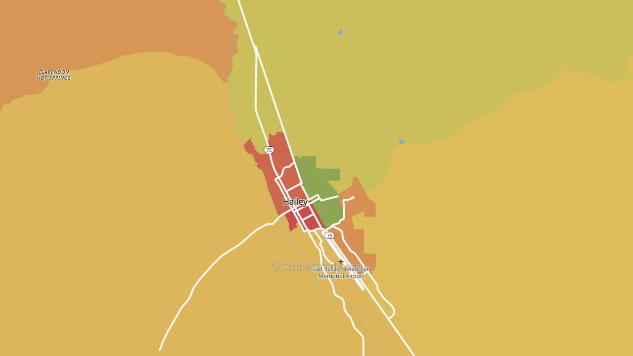 Hailey, ID Map of Vandalism Rates