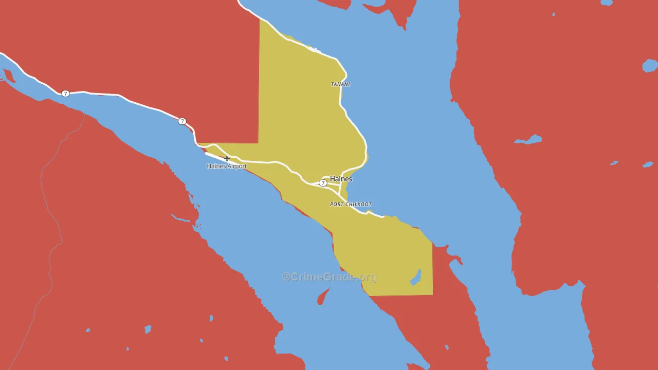 Haines, AK Map of Vandalism Rates