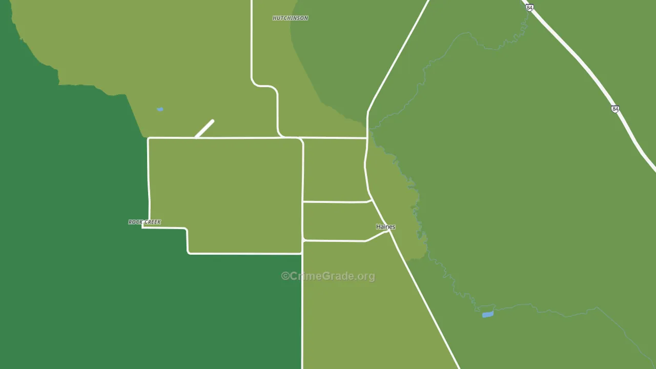 Haines, OR Map of Vandalism Rates