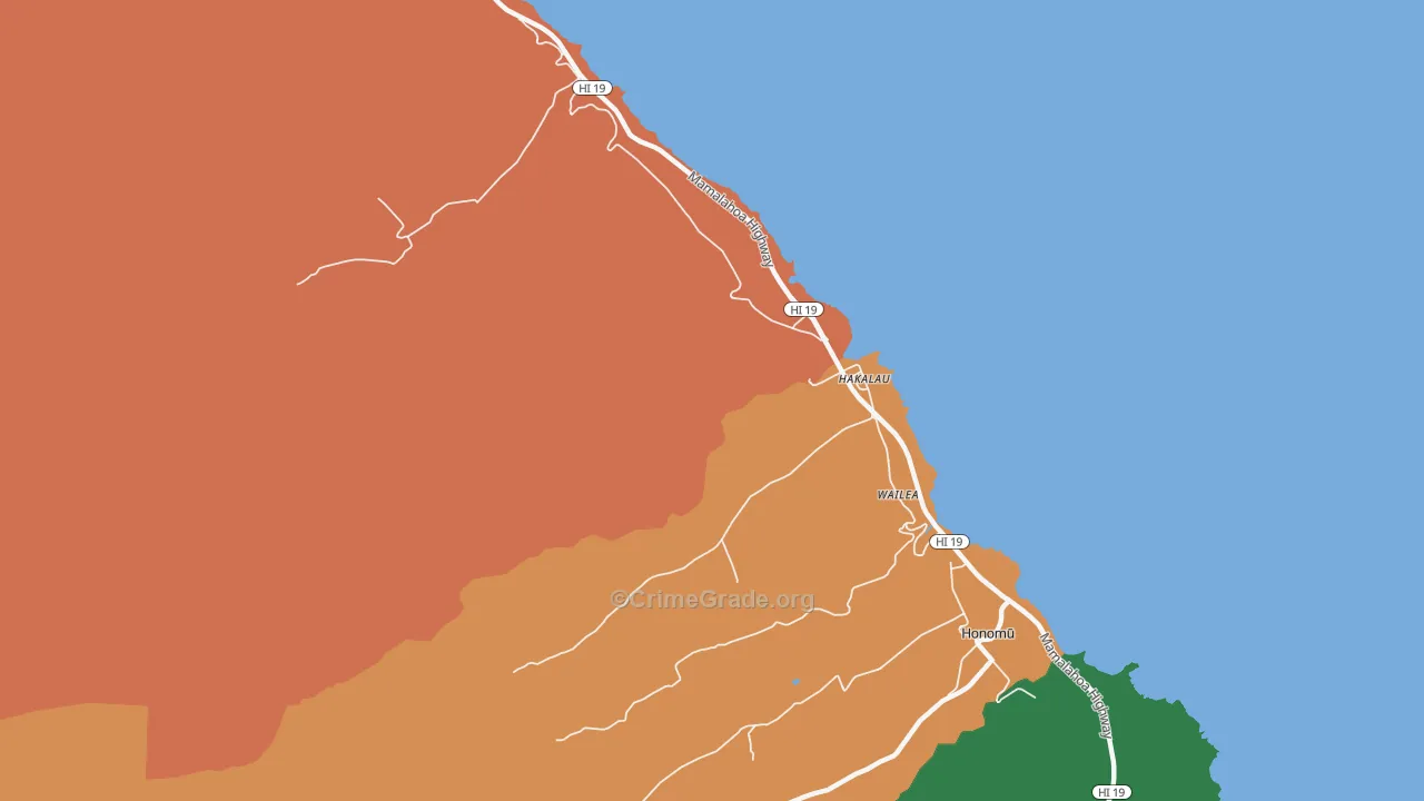 Hakalau, HI Map of Vandalism Rates
