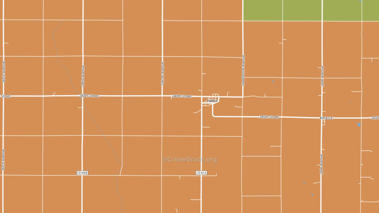 Halbur, IA Map of Vandalism Rates