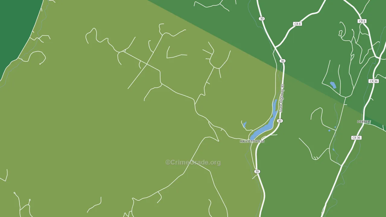 Halcottsville, NY Map of Vandalism Rates