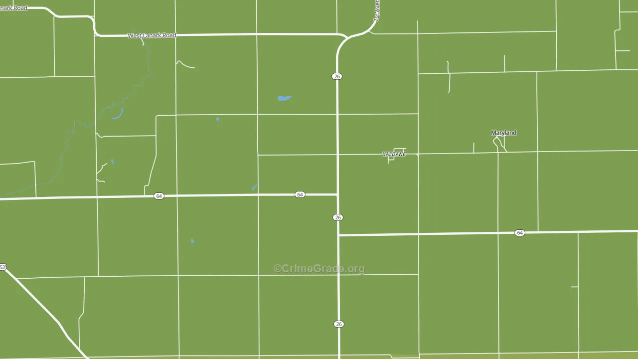 Haldane, IL Map of Vandalism Rates