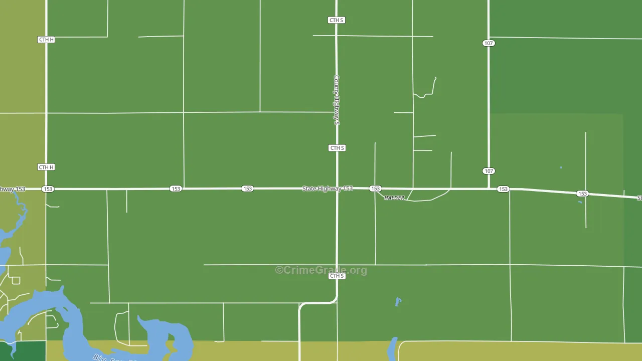 Halder, WI Map of Vandalism Rates