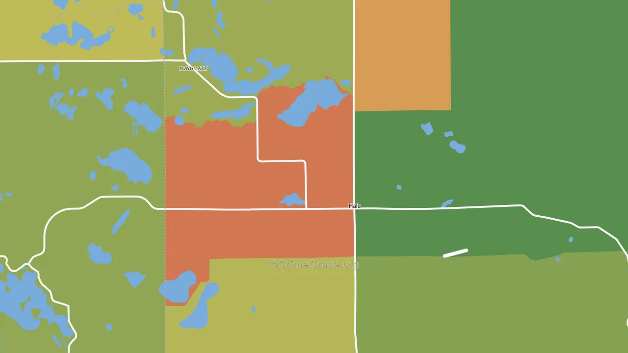 Hale, MI Map of Vandalism Rates