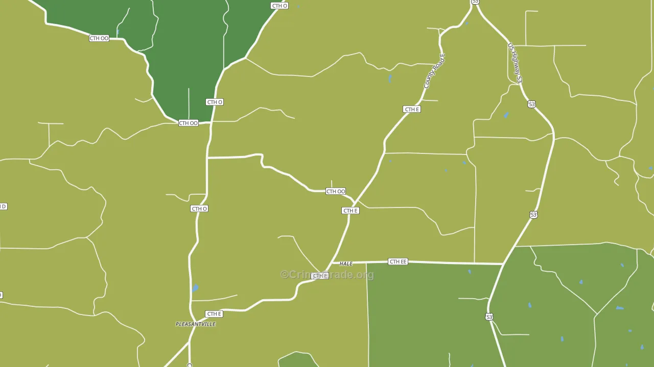 Hale, WI Map of Vandalism Rates