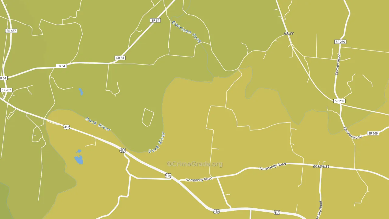 Haley, TN Map of Vandalism Rates