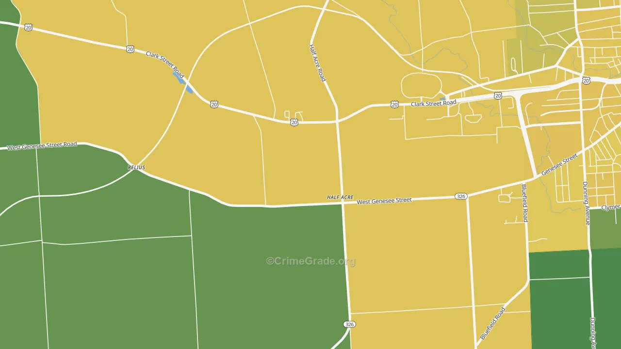 Half Acre, NY Map of Vandalism Rates
