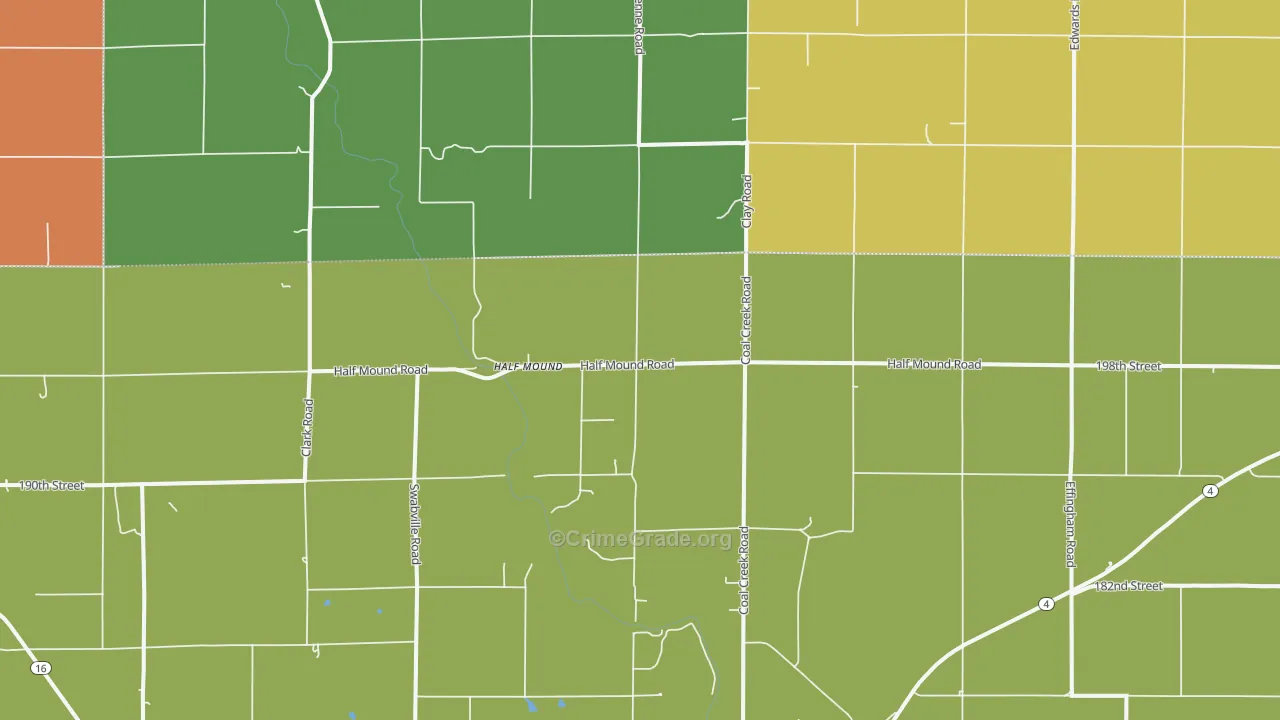 Half Mound, KS Map of Vandalism Rates