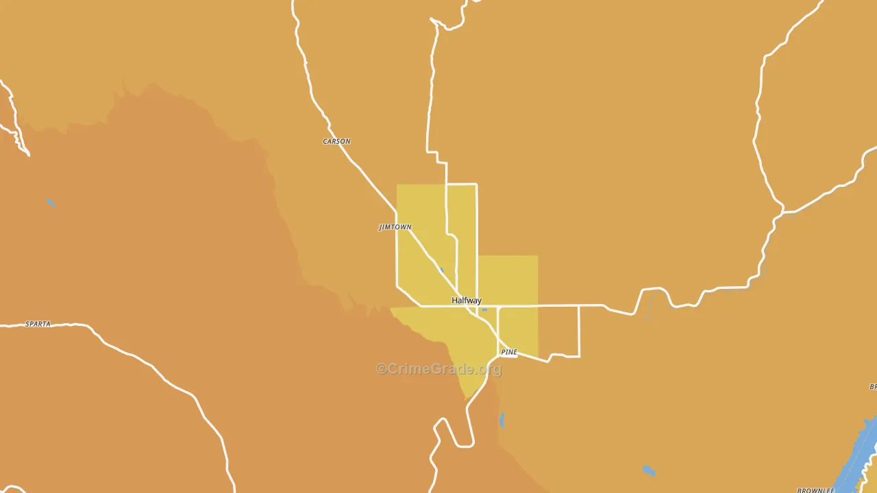 Halfway, OR Map of Vandalism Rates
