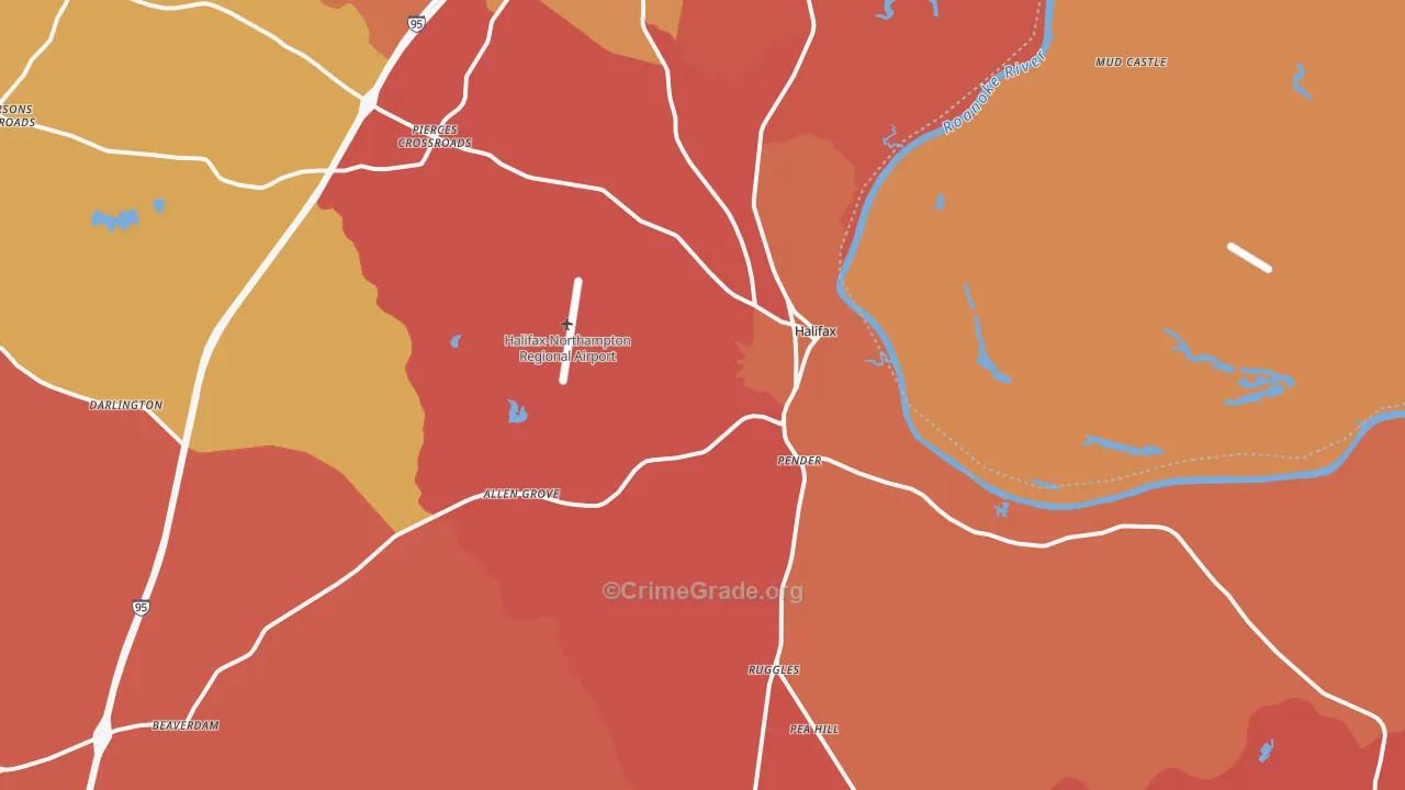 Halifax, NC Map of Vandalism Rates