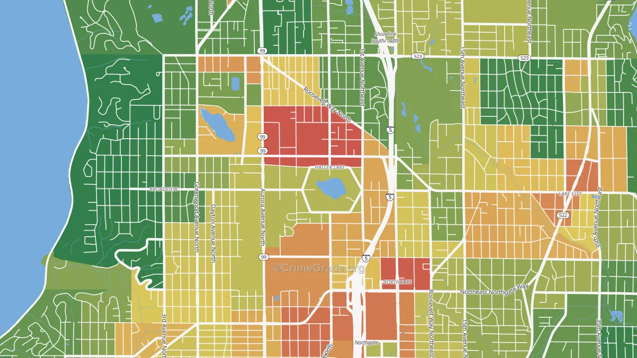 Haller Lake, Seattle, WA Map of Vandalism Rates