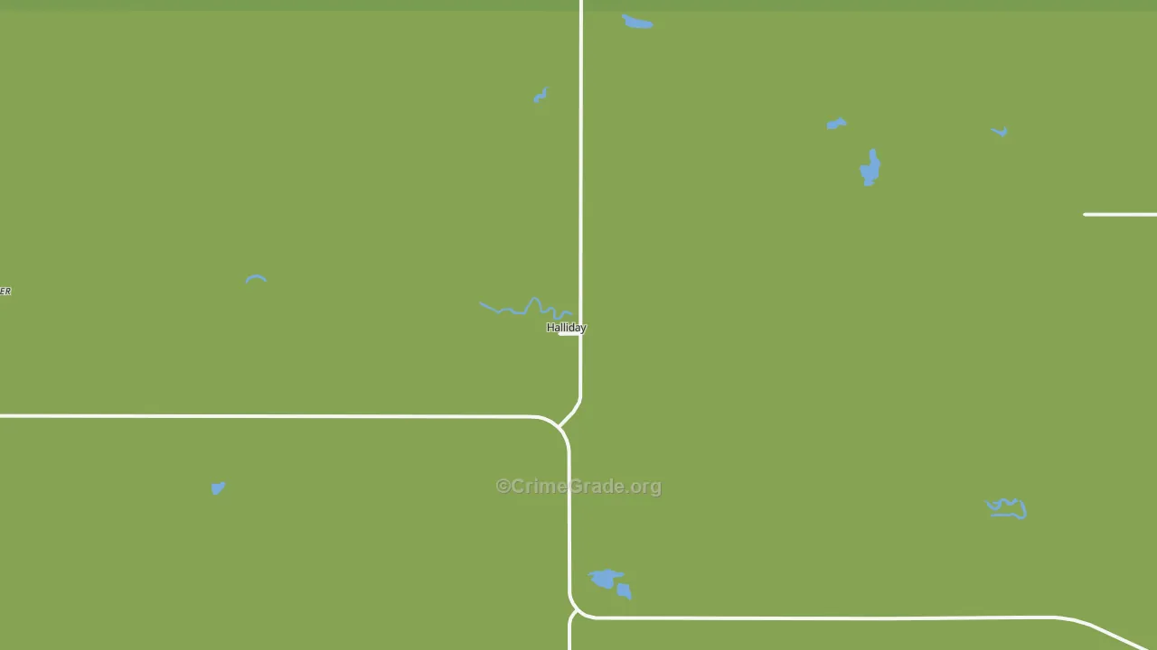 Halliday, ND Map of Vandalism Rates