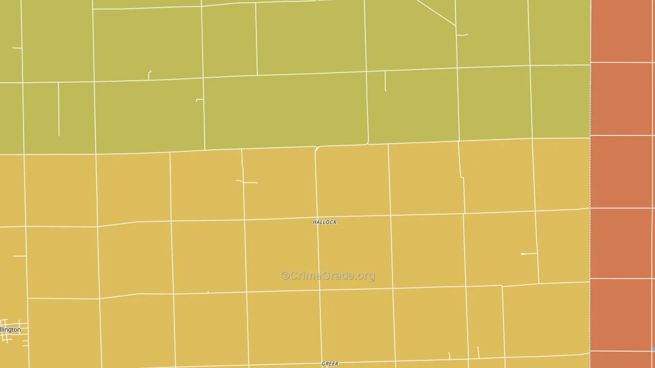 Hallock, IL Map of Vandalism Rates