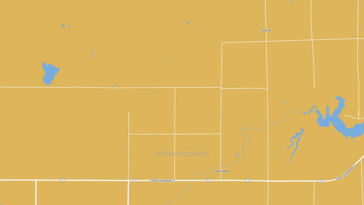 Hallson, ND Map of Vandalism Rates