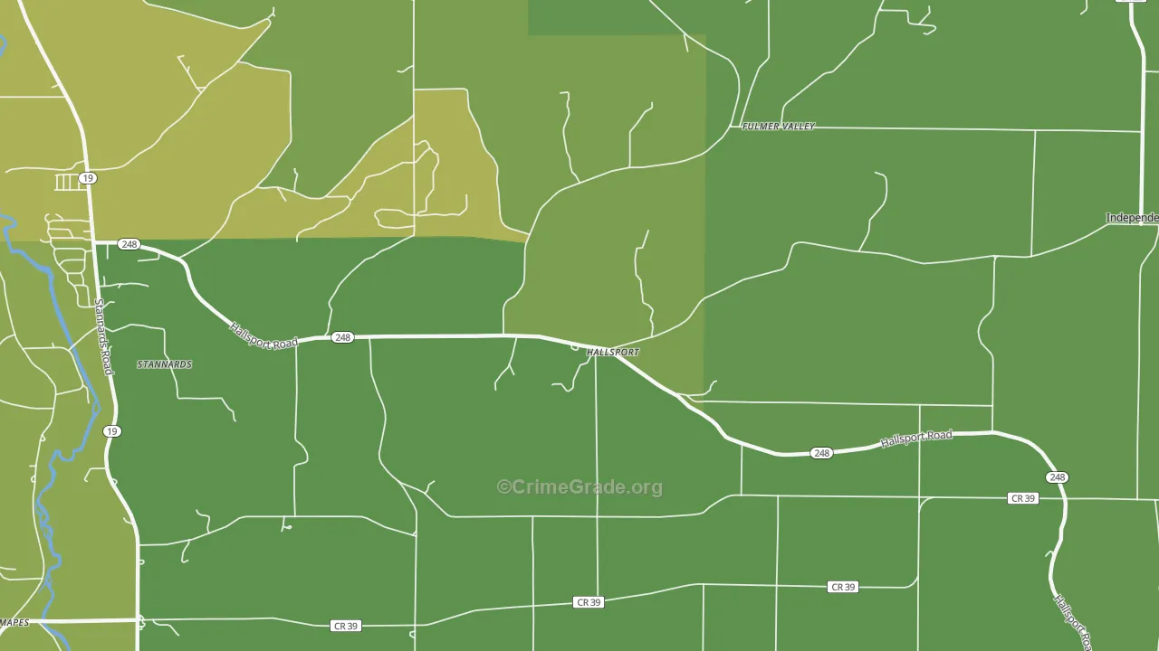 Hallsport, NY Map of Vandalism Rates