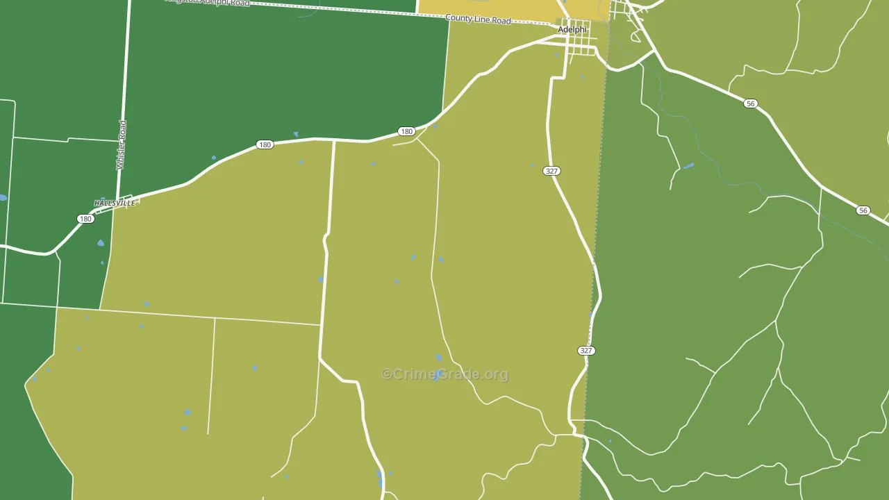 Hallsville, OH Map of Vandalism Rates