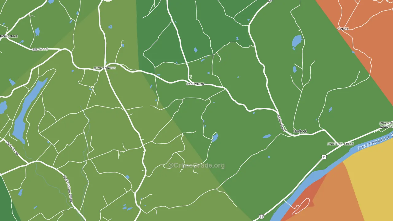Hallwood, PA Map of Vandalism Rates