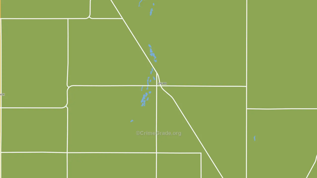 Halma, MN Map of Vandalism Rates