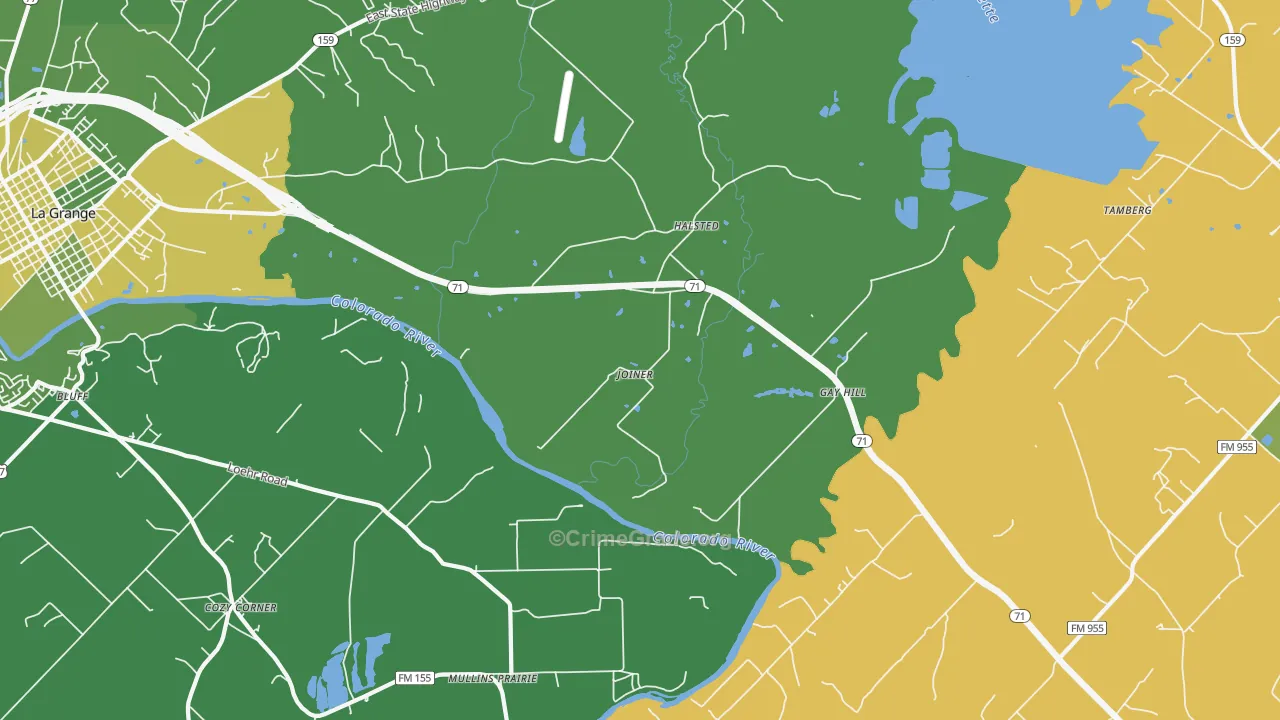Halsted, TX Map of Vandalism Rates
