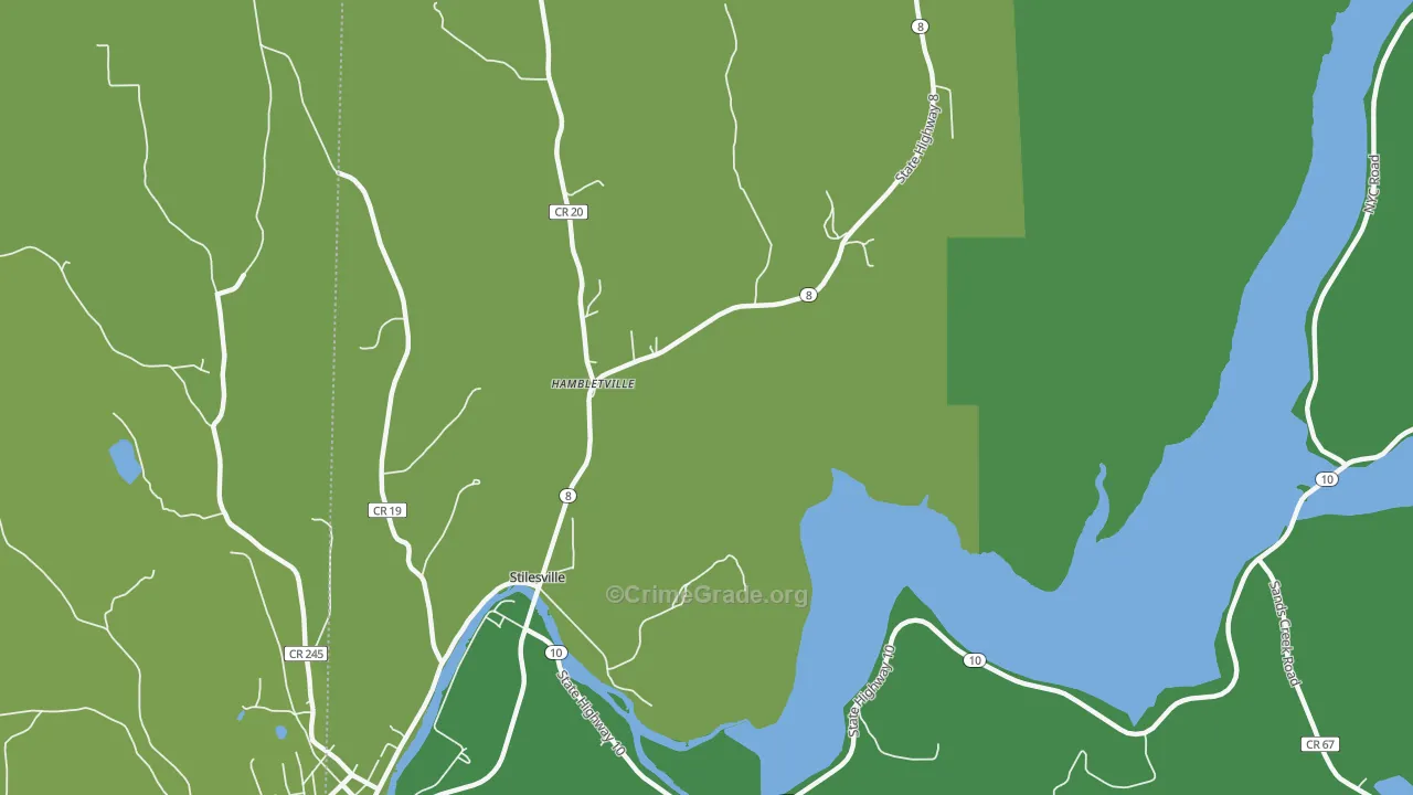 Hambletville, NY Map of Vandalism Rates