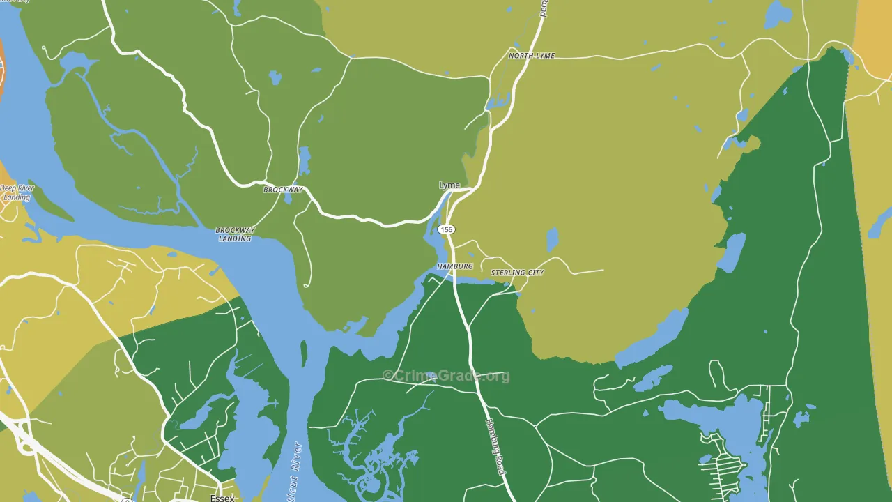 Hamburg, CT Map of Vandalism Rates