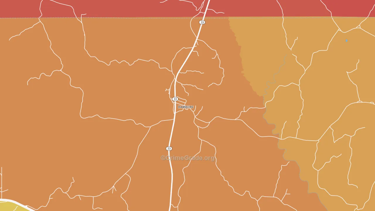 Hamburg, MS Map of Vandalism Rates