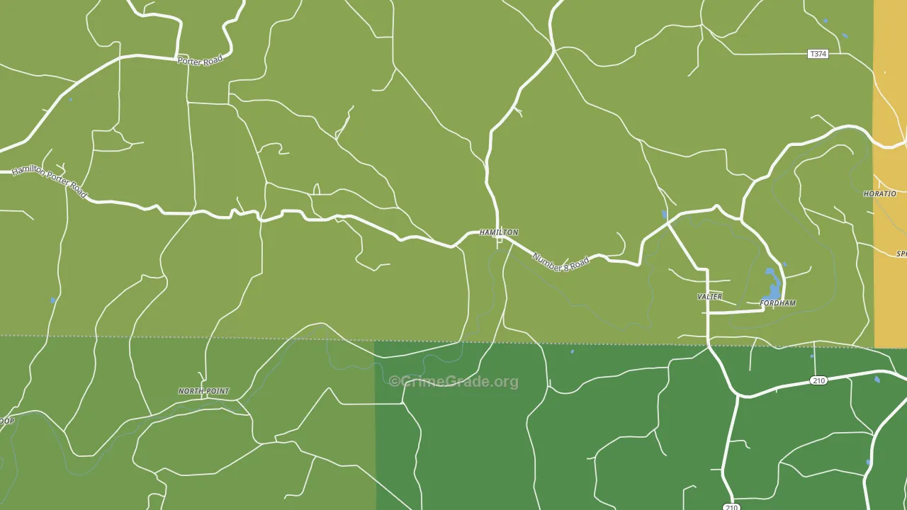 Hamilton, PA Map of Vandalism Rates