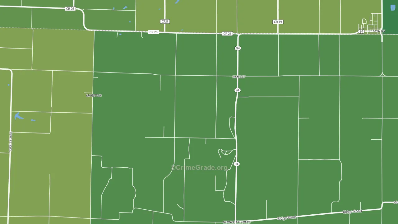 Hamlet, IL Map of Vandalism Rates