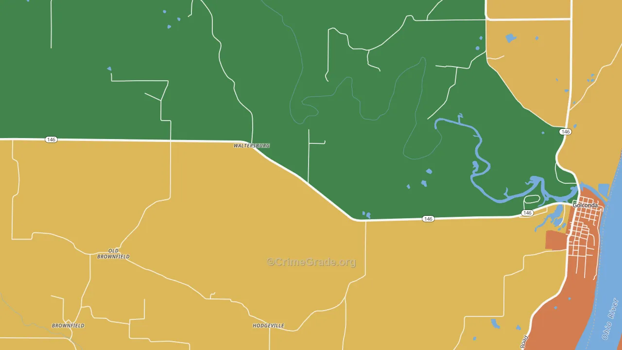 Hamletsburg, IL Map of Vandalism Rates