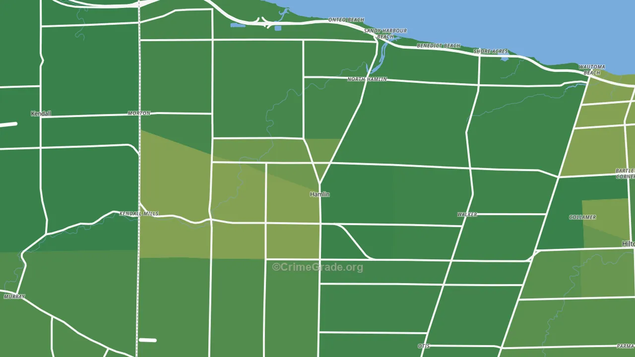 Hamlin, NY Map of Vandalism Rates