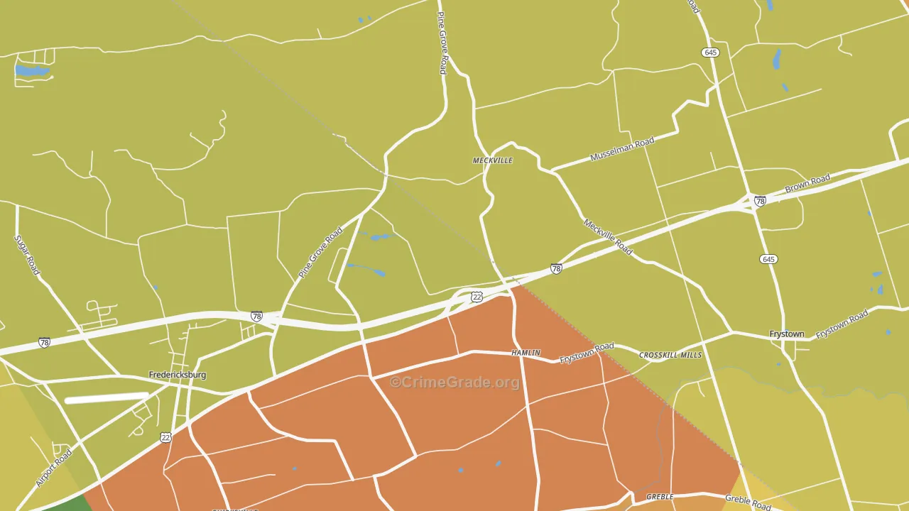 Hamlin, PA Map of Vandalism Rates