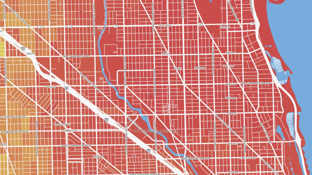Hamlin Park, Chicago, IL Map of Vandalism Rates