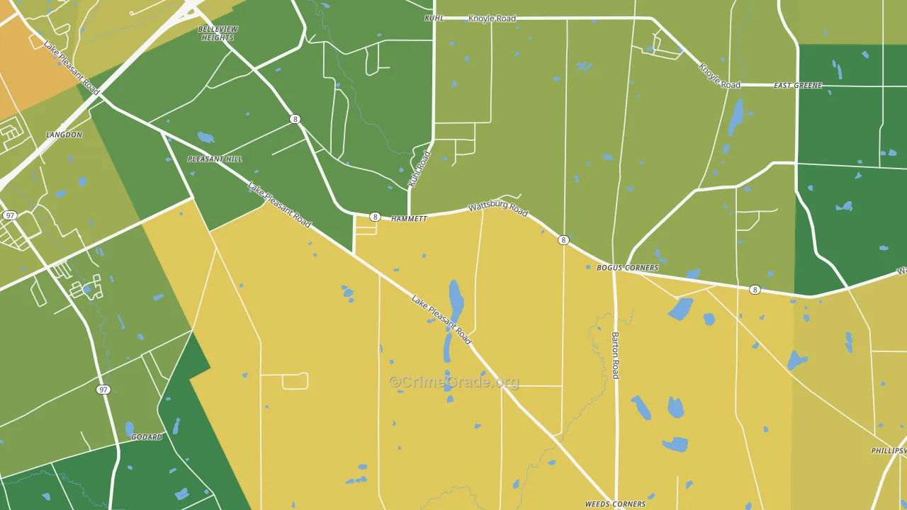 Hammett, PA Map of Vandalism Rates