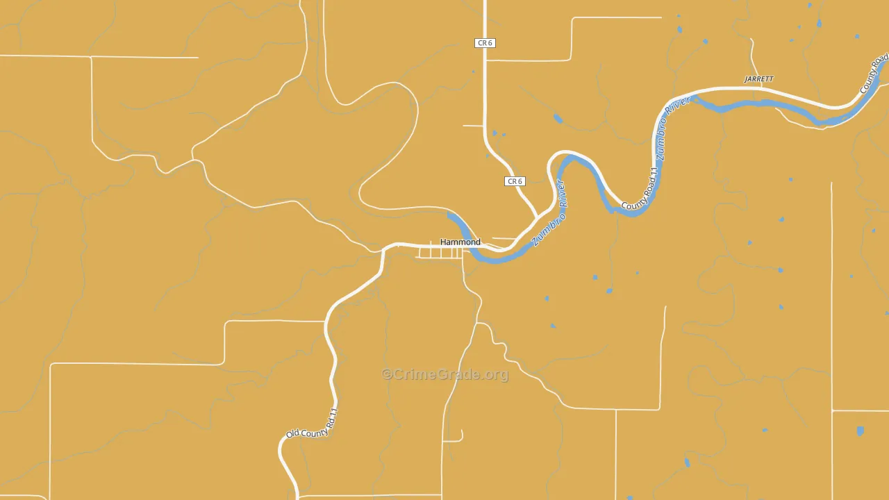 Hammond, MN Map of Vandalism Rates
